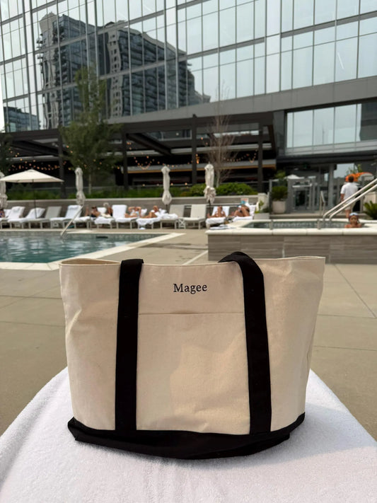 Personalized Zippered Canvas Bag
